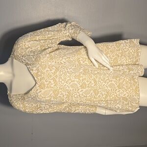 Miraclebody Jeans by Miraclesuit Tan & White Print Shapewear Top Sz XL